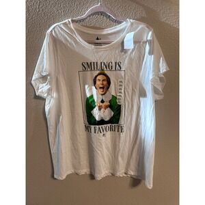 Elf Movie T-Shirt Smiling Is My Favorite Graphic Tee‎ XXL